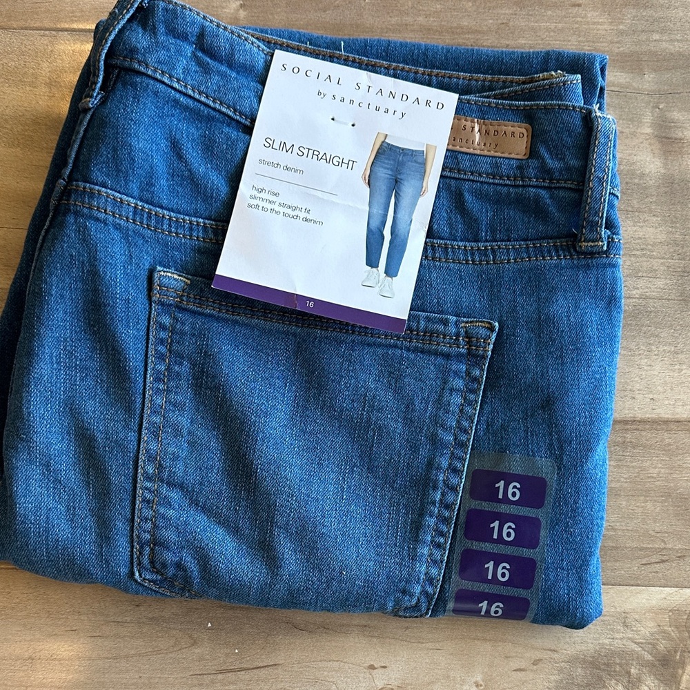 Sanctuary Blue Slim Straight Denim